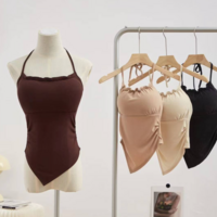 Irregular halterneck tube top with built-in breast pads - Thumbnail 8