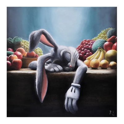 Painting by rx strip "rabbit season" 