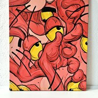 Painting  by Moi Martos "Pink Panther UNSTRUCTURED STUDY" - Thumbnail 1