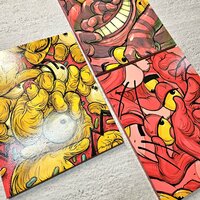 Painting by Moi Martos "Cheshire Cat UNSTRUCTURED STUDY"  - Thumbnail 4