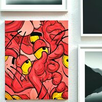 Painting  by Moi Martos "Pink Panther UNSTRUCTURED STUDY" - Thumbnail 4