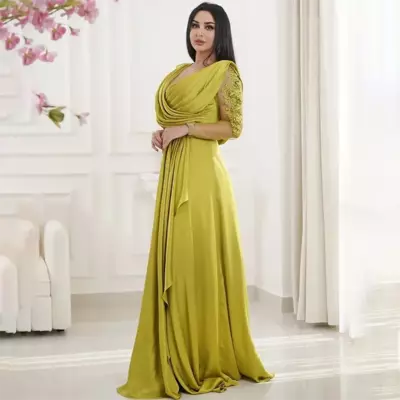 A-line mother of bride/groom dresses beaded lace formal party birthday celebrity mother of groom gowns