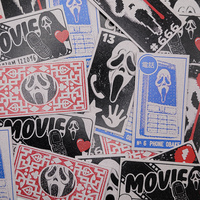 Scream Ghostface Menko Card - Custom Japanese Vintage Style Trading Card - Thumbnail 3