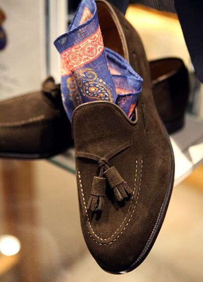 Sale Handmade Brown Tassels Loafers Dress SHOES