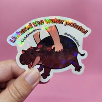 Moo Deng sticker (star holo) - Thumbnail 1