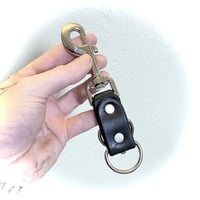 1”-wide Studded Keyring Fob - Thumbnail 2