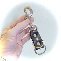 1”-wide Studded Keyring Fob - Thumbnail 3