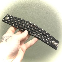 Snap-Connection Razors Edge Leather Bands Cuff (Studded or Non-Studded) - Thumbnail 1