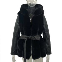 Women Autumn Winter Warm Faux Fur Coat  - Thumbnail 5