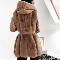 Women Autumn Winter Warm Faux Fur Coat  - Thumbnail 9