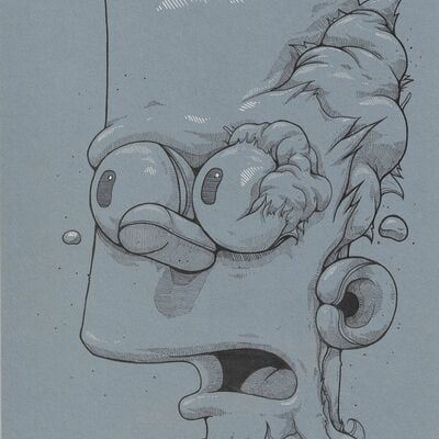 Drawing by dhani barragan "atonished bart" 