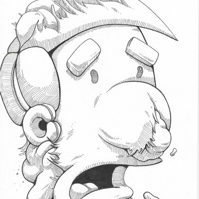 Drawing by dhani barragan "astonished milhouse"