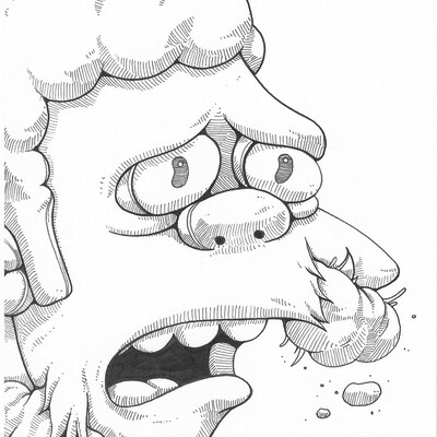 Drawing by dhani barragan "astonished moe" 