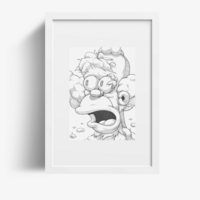 Drawing by Dhani Barragan "Astonished Krusty"  - Thumbnail 3