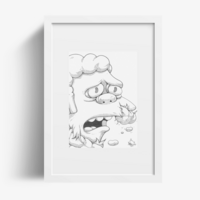 Drawing by Dhani Barragan "Astonished Moe"  - Thumbnail 3