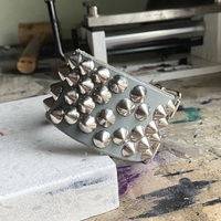 Premade Grey Chaotic Small-Standard-Cones Cuff - Thumbnail 5