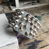 Premade Grey Chaotic Small-Standard-Cones Cuff - Thumbnail 8