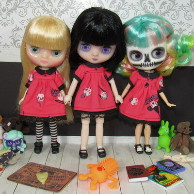Halloween middie/ little sisters/ monster high alice dresses