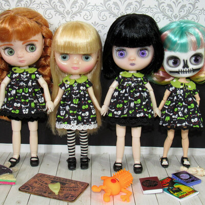 Halloween middie/ little sisters/ monster high sleveless dresses