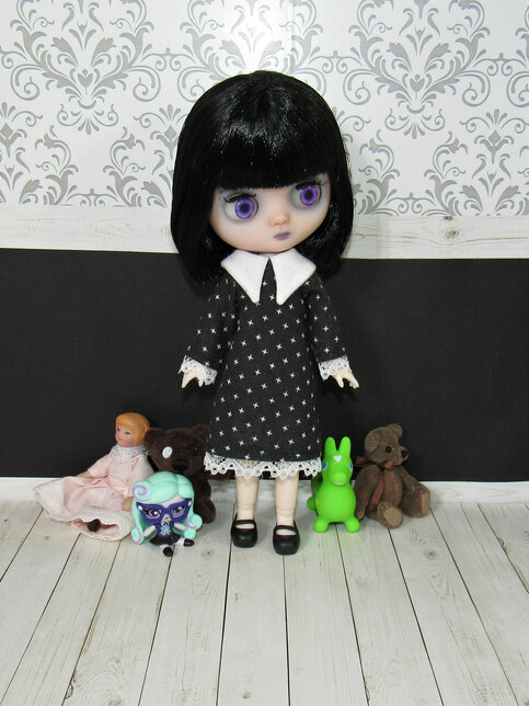  Halloween Middie/ Little Sisters Wednesday Dresses