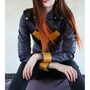 Channel your inner superhero with our women's Batgirl purple yellow leather motorcycle jacket. Crafted from genuine leather, this edgy biker jacket-1