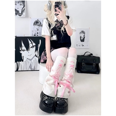 Star ribbons y2k leg warmers