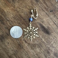Golden Snowflake Necklace Earring Set  - Thumbnail 4