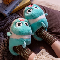 Blue Fish Fuzzy Slippers - Thumbnail 1