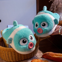 Blue Fish Fuzzy Slippers - Thumbnail 3