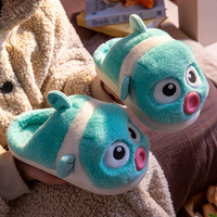 Blue Fish Fuzzy Slippers - Thumbnail 4