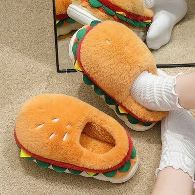 Cozy Hamburger Slippers