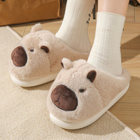 Cute Fuzzy Capybara Slippers - Thumbnail 4