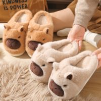 Cute Fuzzy Capybara Slippers - Thumbnail 2