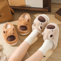 Cute Fuzzy Capybara Slippers - Thumbnail 3