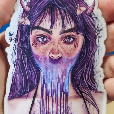 "mush mouth" vinyl sticker