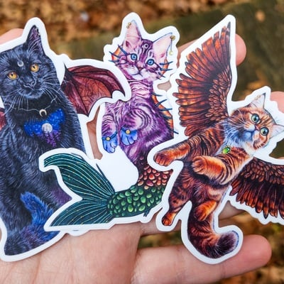 "fantasy cats" sticker pack