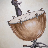 Stark Raving Percussion - Original Illustration - Thumbnail 1