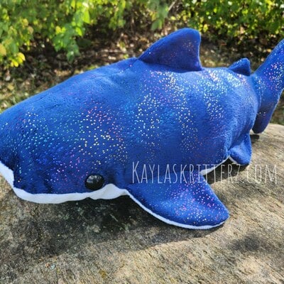 Whale shark plushie - weighted + large - Thumbnail 2