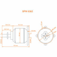 Spektrum Avian SPMXAM4796 6362 200Kv 30cc Series Brushless Outrunner Electric Motor   - Thumbnail 5