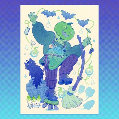 Let's get spooky! riso print