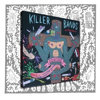 Mike diana "killer bands" book (w/poster and buttons)