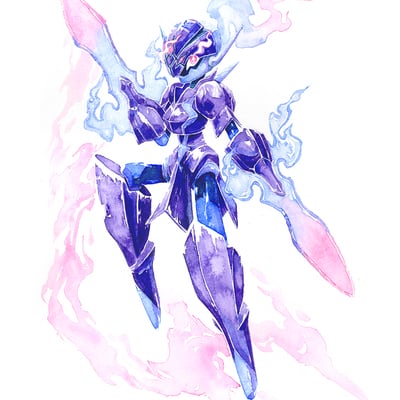 8.5x11 violet ghost-knight