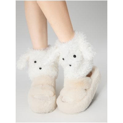 Fluffy puppy leg warmers