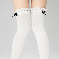 Cute over-the-knee stockings with white lace trim - Thumbnail 2