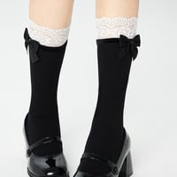 Coquette doll bow socks - Thumbnail 4