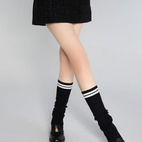 Pointelle flared leg warmers - Thumbnail 3