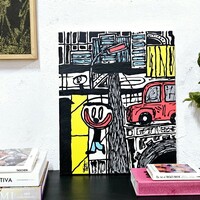 🧳Painting by Celipe Perroloco "City Boy"  - Thumbnail 4