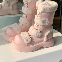 Cute Bear Buckle Up Snow Boots - Thumbnail 2