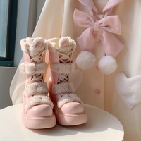 Cute Bear Buckle Up Snow Boots - Thumbnail 1
