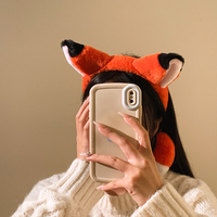 Cute Fox Plush Hairband - Thumbnail 3